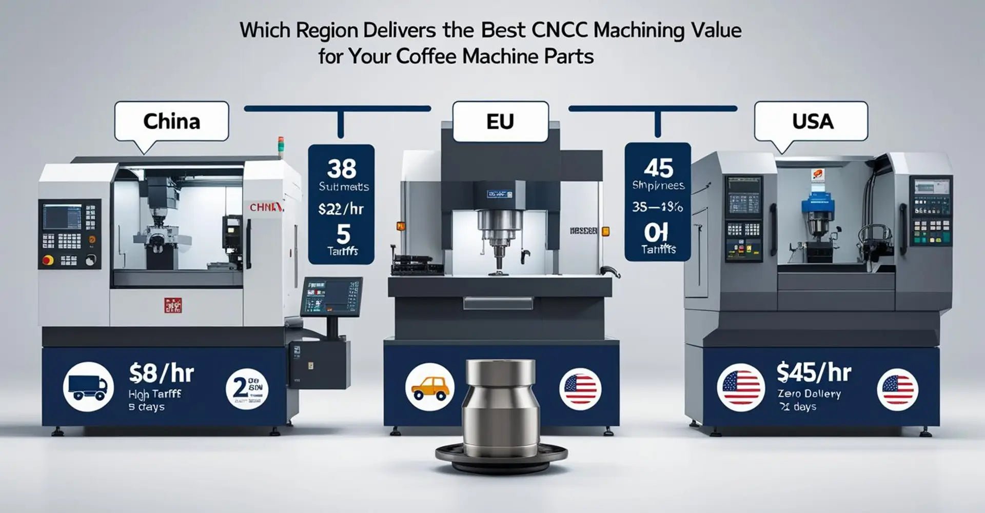 Which Region Delivers the Best CNC Machining Value for Your Coffee Machine Parts in 2025?
