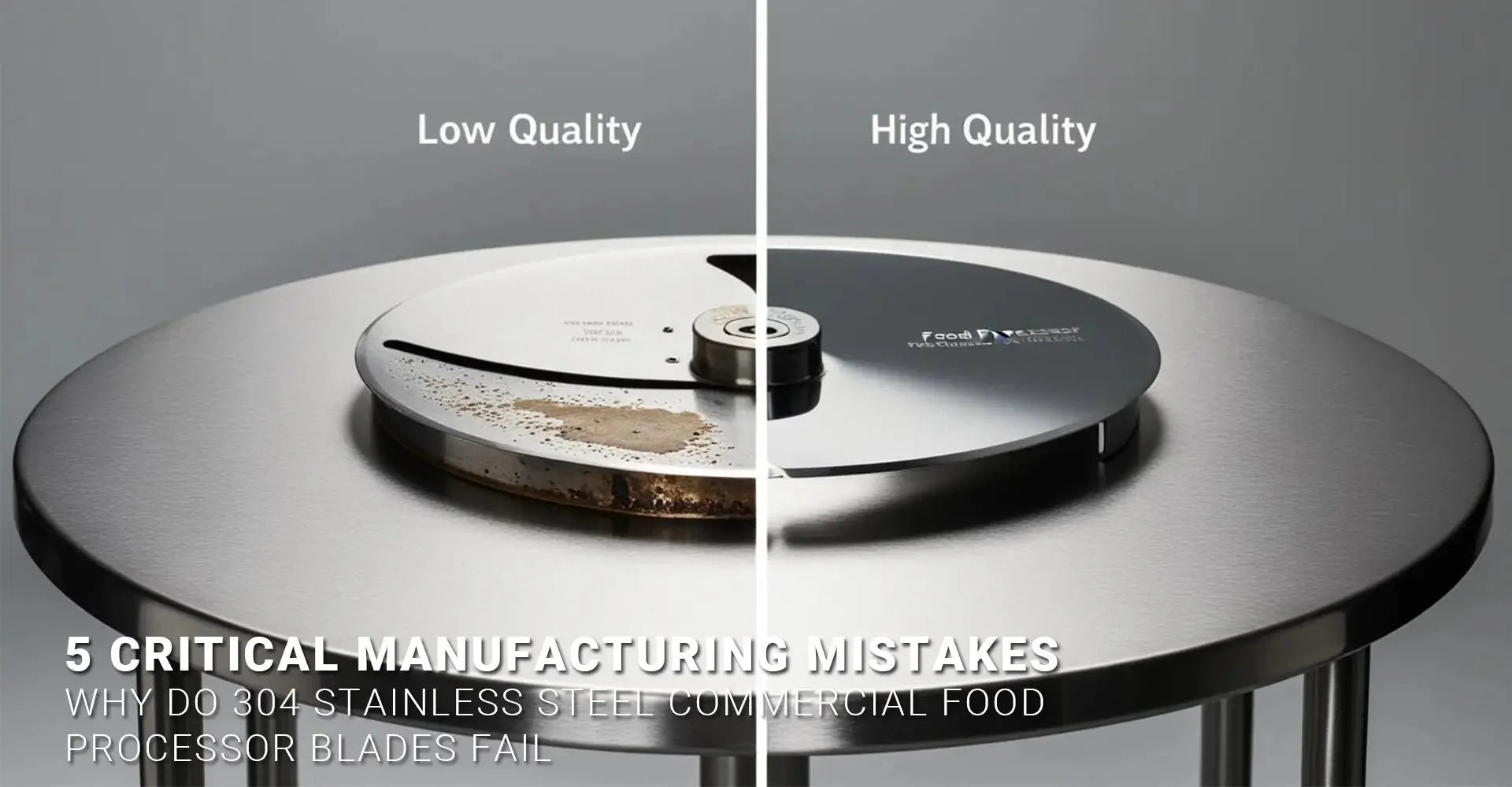 Why Do 304 Stainless Steel Commercial Food Processor Blades Fail Prematurely? 5 Critical Manufacturing Mistakes Revealed