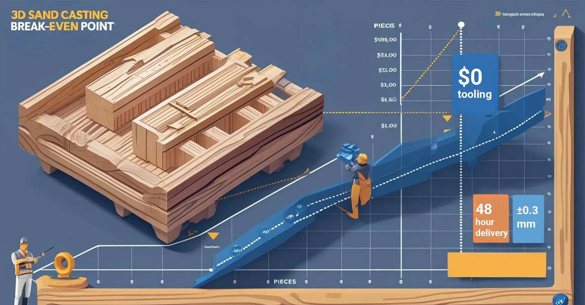 3D Sand Casting Break-Even Point: When Does 48-Hour Delivery Beat $8,000 Wood Patterns?
