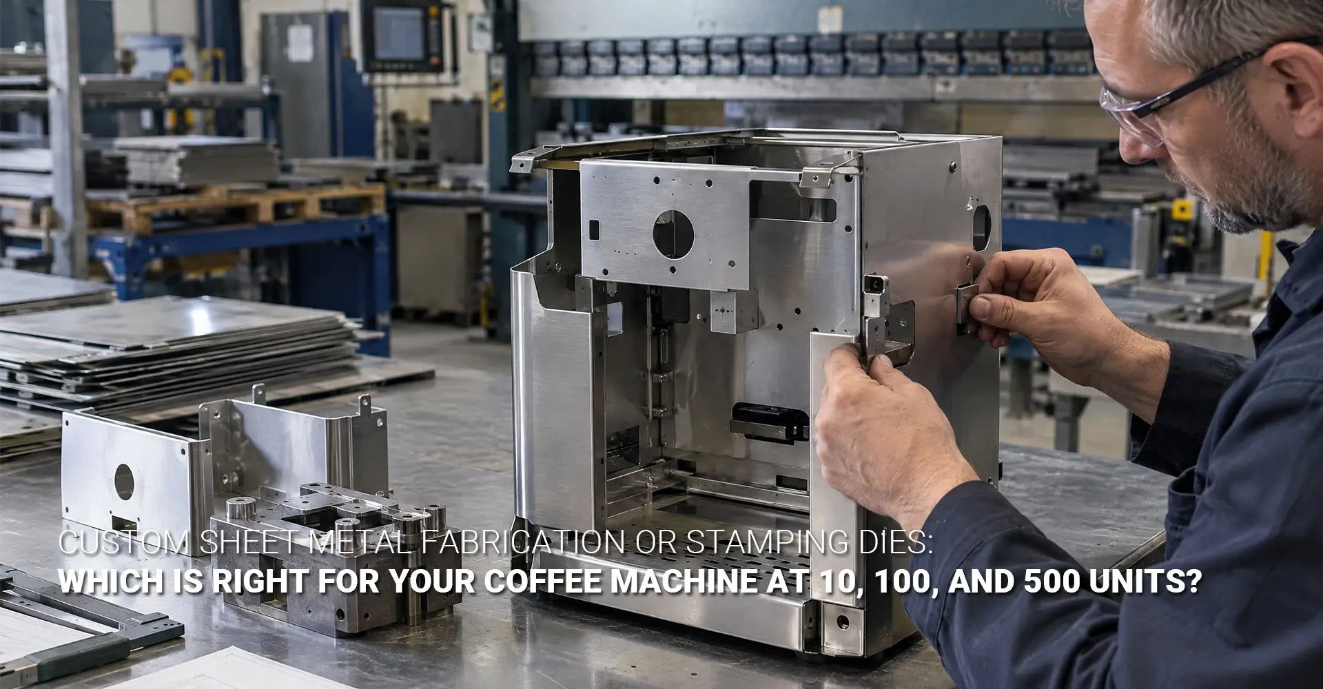 Custom Sheet Metal Fabrication or Stamping Dies: Which Is Right for Your Coffee Machine at 10, 100, and 500 Units?