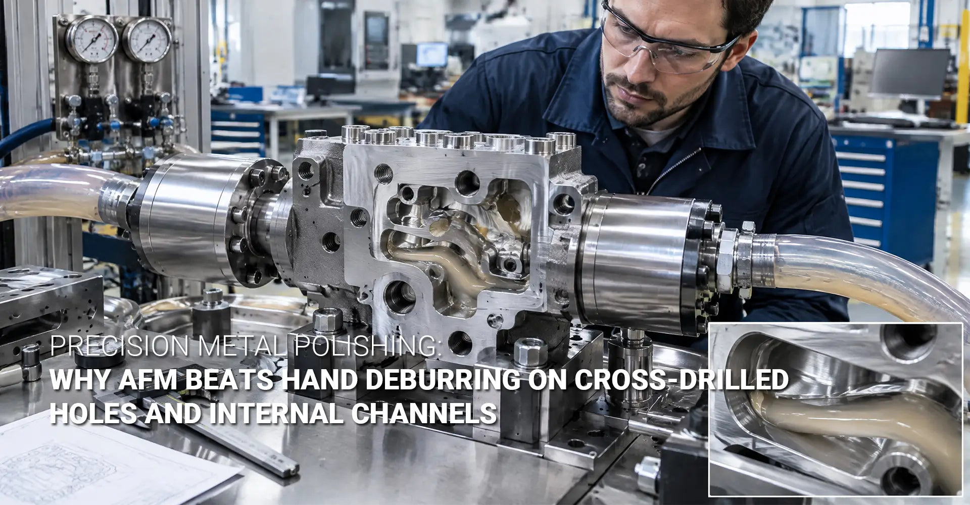 Precision Metal Polishing: Why AFM Beats Hand Deburring on Cross-Drilled Holes and Internal Channels?