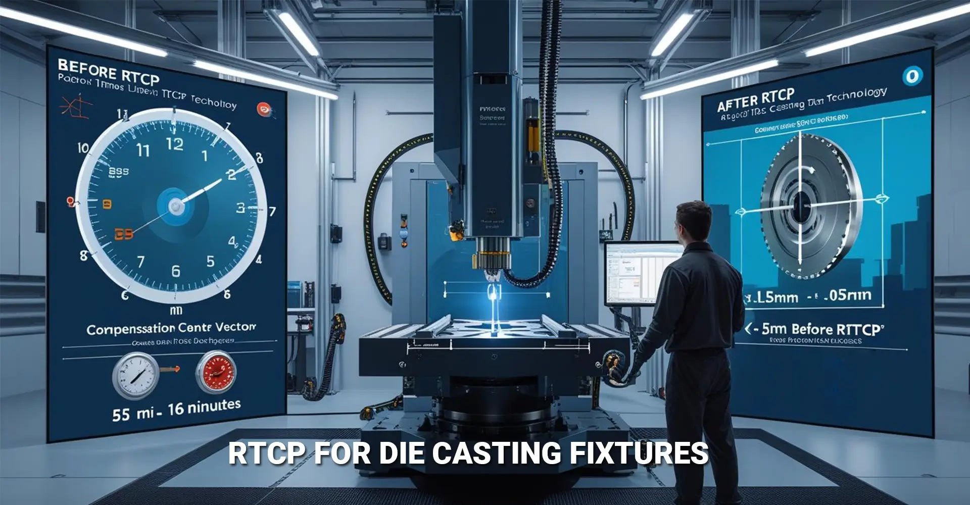 How Does RTCP Die Casting Fixture Cut Setup Time by 70% with Automatic Compensation?
