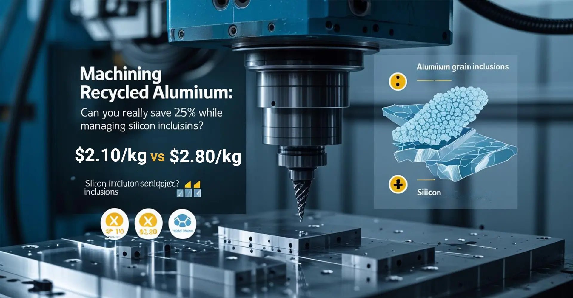 Machining Recycled Aluminum: Can You Really Save 25% While Managing Silicon Inclusions?