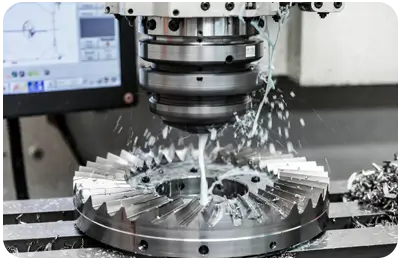 5-axis CNC machining a precision flat coffee grinder burr from stainless steel at Hotean